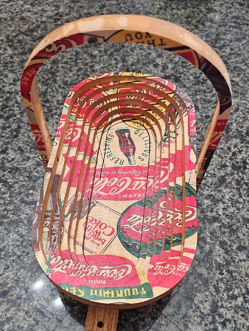 Coca-Cola Red, Green and Tan Nesting Wooden Tray